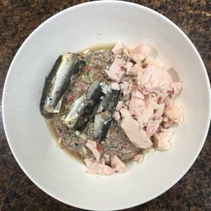 add sardines and tuna for beef recipe adult dogs