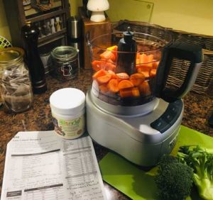 dice veggies for hilarys blend recipe